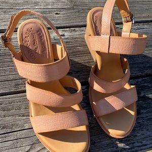 Kork Ease wedge strappy sandals